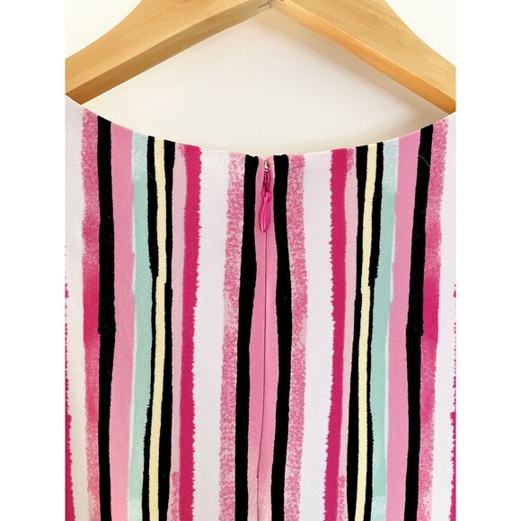 Y2K Vintage Nine West‎ Striped Knee-Length Sleeveless Dress sz 10 Stretch Summer - Picture 11 of 11